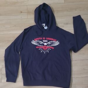Delta Fleece Navy Hoodie Size M